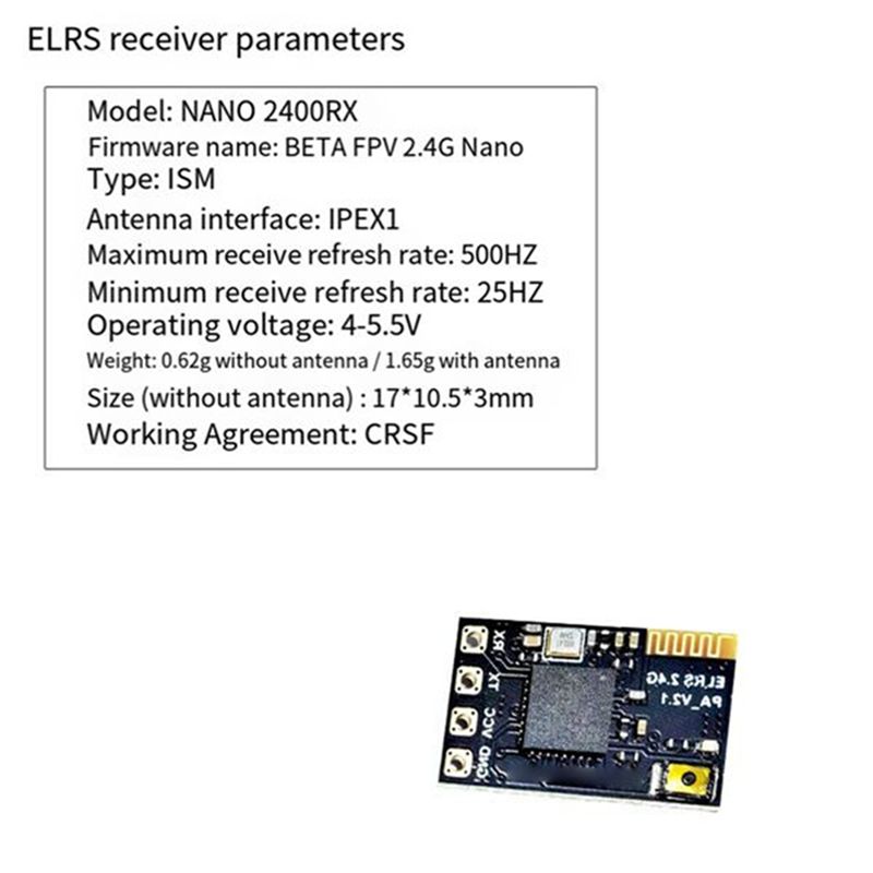 Drone Antenna - Récepteur ELRS 2.4Ghz CYGJ-10PCS NANO Expresslrs