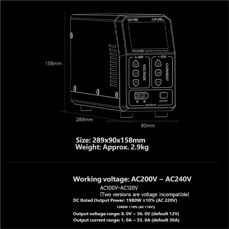 Alimentation CC réglable SKYRC - Drone Battery avis et prix