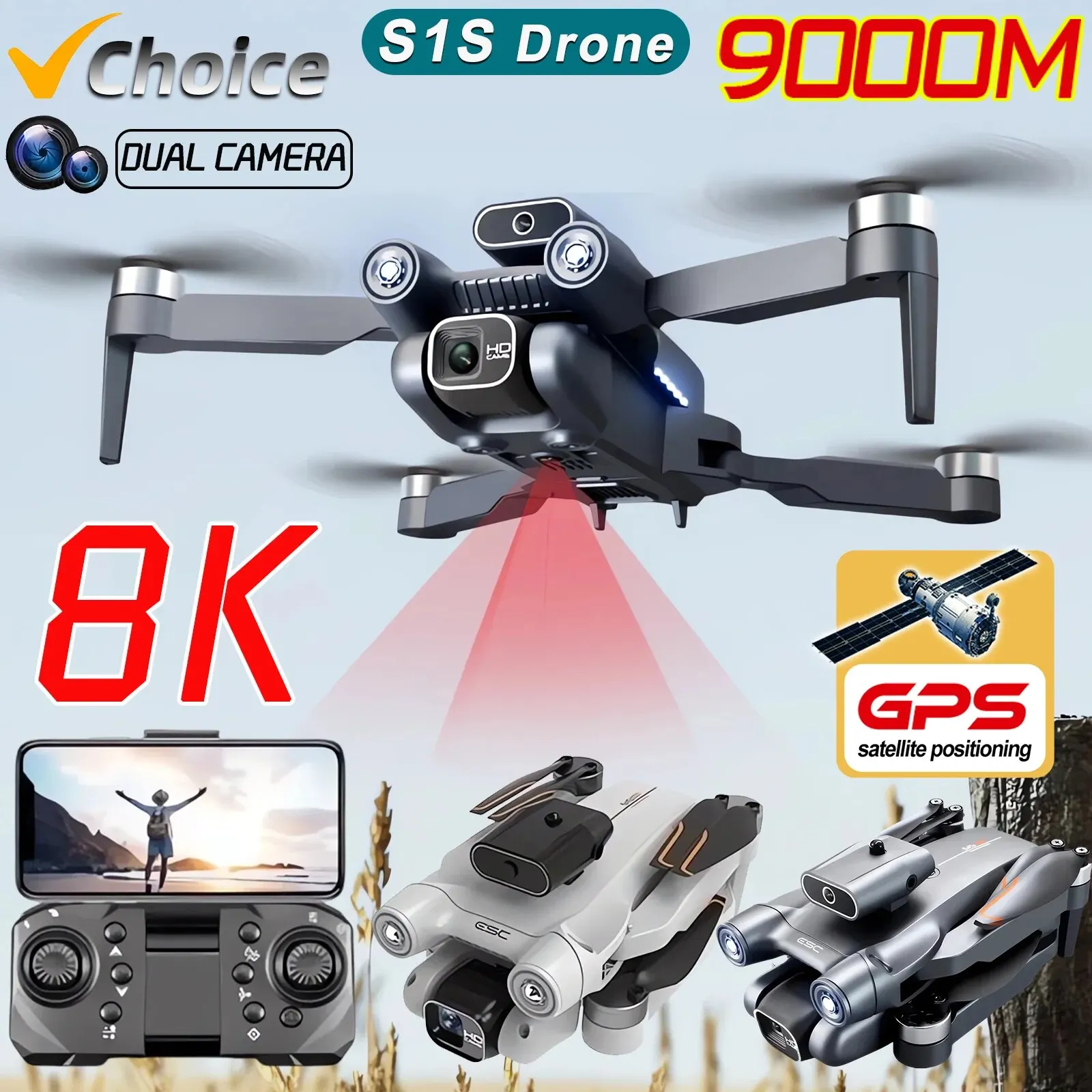 S1S 5G GPS Drone Caméra 8K, Mo - Drone Gps Module avis et prix
